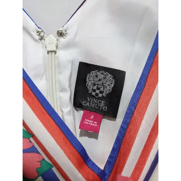 Vince Camuto White Handkerchief Maxi Dress Size 2 - Picture 4 of 8